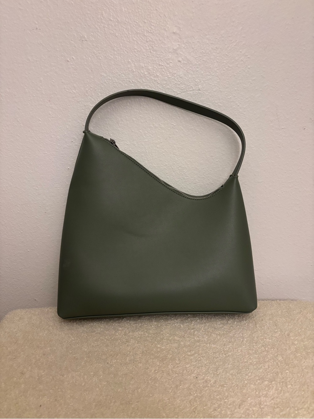 Minimalist Olive Green Shoulder Bag